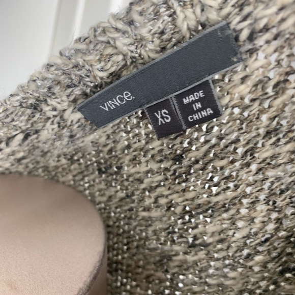 Vince Linen Blend Cable Knit Crop Top XS - Picture 5 of 6
